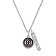 thumbnail image 1 of Delight Jewelry Silvertone Doctor Caduceus Seal - DO Silvertone Family Bar Charm Necklace, 23", 1 of 1