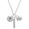 thumbnail image 1 of Delight Jewelry Silvertone Domed Black B Pharm Always My Mother Bar Zoe Necklace, 1 of 4