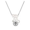 thumbnail image 1 of Delight Jewelry Silvertone Domed Black LPN Silvertone Dream Big Pendant Necklace, 25", 1 of 4