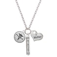 thumbnail image 1 of Delight Jewelry Silvertone Domed Black PharmD Always My Mother Bar Zoe Necklace, 1 of 4