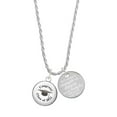 thumbnail image 1 of Delight Jewelry Silvertone Domed Class of 2022 She is Clothed in Stength and Dignity Charm Necklace, 20"+3", 1 of 4