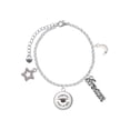 thumbnail image 1 of Delight Jewelry Silvertone Domed Class of 2023 Silvertone Dream Big Charm Bracelet, 7.5+2" Extender, 1 of 4