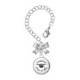 thumbnail image 1 of Delight Jewelry Silvertone Domed Class of 2026 - Silvertone Bow Charm Accessory for Tumblers and Thermal Cups, 1 of 4