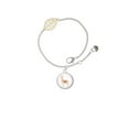 thumbnail image 1 of Delight Jewelry Silvertone Domed Llama - Goldtone Leaf Delicate Bracelet, 6.25+1.75", 1 of 4