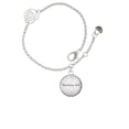 thumbnail image 1 of Delight Jewelry Silvertone Domed Matthew 6:9 Silver-tone Rose Link Chain Bracelet, 6.25"+1.75" Extender, 1 of 4