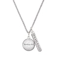thumbnail image 1 of Delight Jewelry Silvertone Domed Matthew 6:9 Silvertone Fearless Bar Charm Necklace, 23", 1 of 4