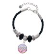thumbnail image 1 of Delight Jewelry Silvertone Domed Multi Color BN Niece Celtic Knot Leather Bead Bracelet, 7"+2" Extender, 1 of 4