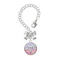 thumbnail image 1 of Delight Jewelry Silvertone Domed Multi Color BN - Silvertone Bow Charm Accessory for Tumblers and Thermal Cups, 1 of 4