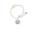 thumbnail image 1 of Delight Jewelry Silvertone Domed Multi Color CPhT - Goldtone Leaf Delicate Bracelet, 6.25+1.75", 1 of 4