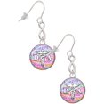 thumbnail image 1 of Delight Jewelry Silvertone Domed Multi Color DA Silver tone Infinity French Earrings, 1 of 4