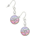 thumbnail image 1 of Delight Jewelry Silvertone Domed Multi Color MNA Silver tone Infinity French Earrings, 1 of 4
