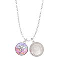 thumbnail image 1 of Delight Jewelry Silvertone Domed Multi Color RDA To the World You are a Mother Locket Necklace, 1 of 4