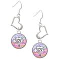 thumbnail image 1 of Delight Jewelry Silvertone Domed Multi Color RNC Open Heart French Earrings, 1 of 4