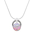 thumbnail image 1 of Delight Jewelry Silvertone Domed Multi Color RT Miracles Ring Charm Necklace, 18", 1 of 4