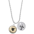 thumbnail image 1 of Delight Jewelry Silvertone Domed Music - Drums Silvertone Script Initial Disc - H - Charm Necklace, 20"+3", 1 of 4