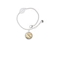 thumbnail image 1 of Delight Jewelry Silvertone Domed Music - Flute - Silvertone Leaf Delicate Bracelet, 6.25+1.75", 1 of 4