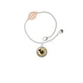 thumbnail image 1 of Delight Jewelry Silvertone Domed Music - French Horn - Rose Goldtone Leaf Delicate Bracelet, 6.25+1.75", 1 of 4