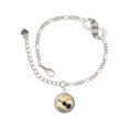 thumbnail image 1 of Delight Jewelry Silvertone Domed Music - Violin Silver-tone Paw Infinity Link Chain Bracelet, 6"+2" Extender, 1 of 3