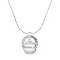 thumbnail image 1 of Delight Jewelry Silvertone Domed Philippians 4:13 Hockey Ring Charm Necklace, 18", 1 of 4