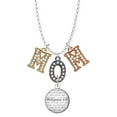 thumbnail image 1 of Delight Jewelry Silvertone Domed Philippians 4:13 Multi-Colored Crystal Mom Charm Necklace, 1 of 5