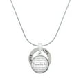thumbnail image 1 of Delight Jewelry Silvertone Domed Proverbs 3:5 Live Ring Charm Necklace, 18", 1 of 4