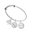 thumbnail image 1 of Delight Jewelry Silvertone Domed Psalm 46:10 Silvertone Let Things Go Tree Charm Bangle Bracelet, 1 of 4