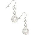 thumbnail image 1 of Delight Jewelry Silvertone Dove Disc Silver tone Infinity French Earrings, 1 of 4