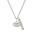 thumbnail image 1 of Delight Jewelry Silvertone Dream On Oval Silvertone Family Bar Charm Necklace, 23", 1 of 1
