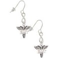 thumbnail image 1 of Delight Jewelry Silvertone EMT Caduceus - Silver tone Infinity French Earrings, 1 of 4