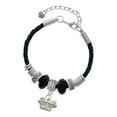 thumbnail image 1 of Delight Jewelry Silvertone Easter Egg Basket Granddaughter Celtic Knot Leather Bead Bracelet, 7"+2" Extender, 1 of 4