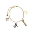 thumbnail image 1 of Delight Jewelry Silvertone Elephant Goldtone Dream Big Charm Bracelet, 7.5+2" Extender, 1 of 4