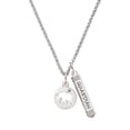 thumbnail image 1 of Delight Jewelry Silvertone Elephant Silhouette Silvertone Guardian Angel Bar Charm Necklace, 23", 1 of 4