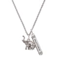thumbnail image 1 of Delight Jewelry Silvertone Elephant with Baby Silvertone Mother Daughter Bar Charm Necklace, 23", 1 of 4