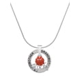 thumbnail image 1 of Delight Jewelry Silvertone Enamel Basketball ''Rocks'' Silvertone Grandmother Ring Charm Necklace, 18", 1 of 4