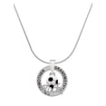 thumbnail image 1 of Delight Jewelry Silvertone Enamel Soccer ball ''Rocks'' Silvertone Grandmother Ring Charm Necklace, 18", 1 of 4