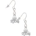 thumbnail image 1 of Delight Jewelry Silvertone Enamel Volleyball ''Rocks'' Silver tone Infinity French Earrings, 1 of 4