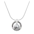 thumbnail image 1 of Delight Jewelry Silvertone Faith Disc with Cutout Flower Miracles Ring Charm Necklace, 18", 1 of 4