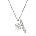 thumbnail image 1 of Delight Jewelry Silvertone Faith Hope Love Silvertone Family Bar Charm Necklace, 23", 1 of 7