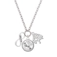 thumbnail image 1 of Delight Jewelry Silvertone Faith Infinity Sign Let Things Go Fall Zoey Charm Necklace, 28", 1 of 4