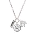 thumbnail image 1 of Delight Jewelry Silvertone Faith Let Things Go Fall Zoey Charm Necklace, 28", 1 of 4