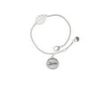 thumbnail image 1 of Delight Jewelry Silvertone Faith - Round Seal - Silvertone Leaf Delicate Bracelet, 6.25+1.75", 1 of 4