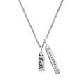 thumbnail image 1 of Delight Jewelry Silvertone Faith Silvertone Guardian Angel Bar Charm Necklace, 23", 1 of 4