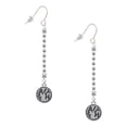 thumbnail image 1 of Delight Jewelry Silvertone Faith in Circle - Silver-tone Long Sparkle Dangle French Earrings, 1 of 4