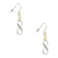 thumbnail image 1 of Delight Jewelry Silvertone Family Infinity Sign Gold Tone Infinity French Earrings, 1 of 4
