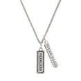 thumbnail image 1 of Delight Jewelry Silvertone Fearless Silvertone Fearless Bar Charm Necklace, 23", 1 of 4