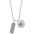 thumbnail image 1 of Delight Jewelry Silvertone Fearless Silvertone Script Initial Disc - A - Charm Necklace, 20"+3", 1 of 4