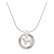Delight Jewelry Silvertone Flat Scottie Dog Live Ring Charm Necklace, 18"