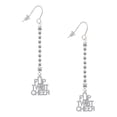 thumbnail image 1 of Delight Jewelry Silvertone Flip Twist Cheer - Silver-tone Long Sparkle Dangle French Earrings, 1 of 4