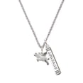 thumbnail image 1 of Delight Jewelry Silvertone Flying Pig Silvertone Courage Strength Wisdom Honesty Bar Charm Necklace, 23", 1 of 4