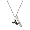 thumbnail image 1 of Delight Jewelry Silvertone Flying Witch Silvertone Balance Bar Charm Necklace, 23", 1 of 4